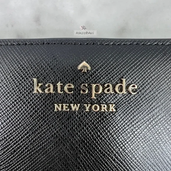 Kate Spade Staci Large Slim Bifold Wallet In Black - Picture 2 of 5